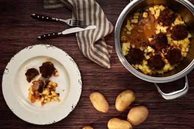 Image of the recipe Mesne okruglice s pečenim krumpirom (AMC4me)