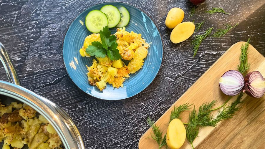 Quetschkartoffeln (als Beilage)
