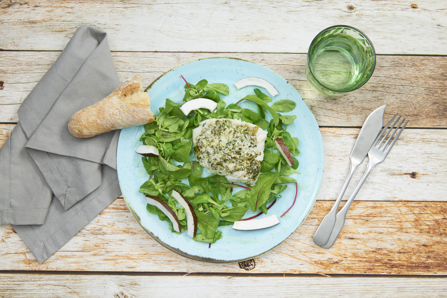 Cod fillet with coriander and coconut