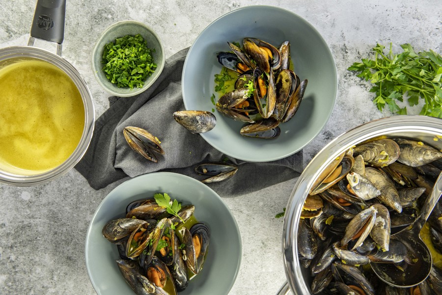 Mussels with saffron