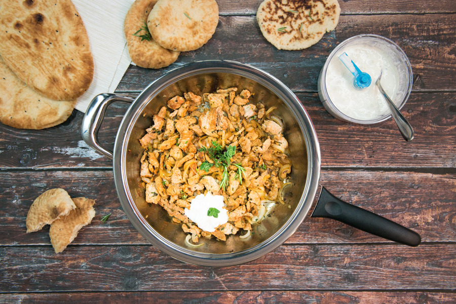 Gyros with tzatziki