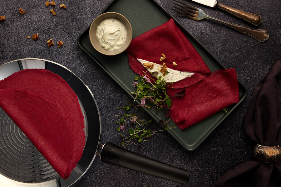Beetroot crêpes