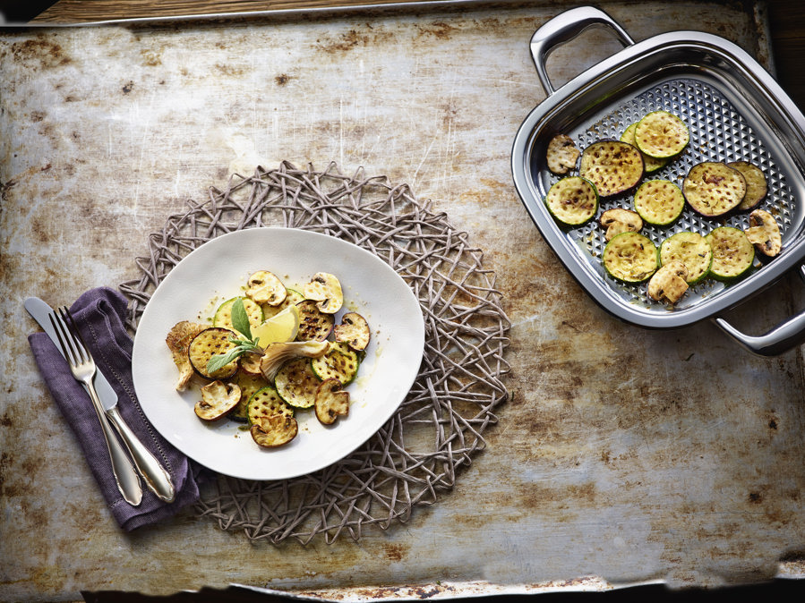 Grilled vegetables with mushrooms