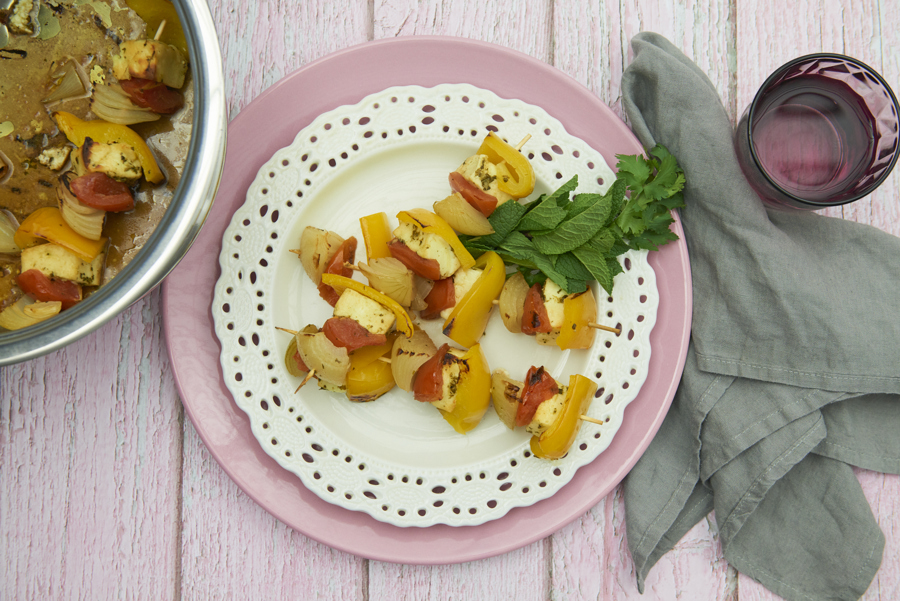 Indian veggie skewers