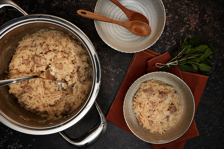Risotto with Luganega sausage