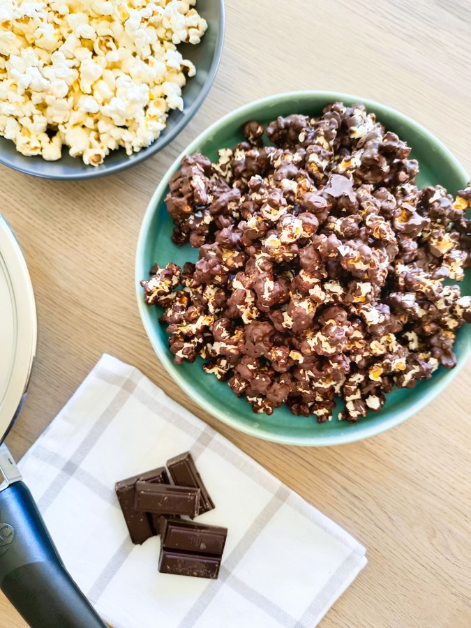 Palomitas de maíz con chocolate