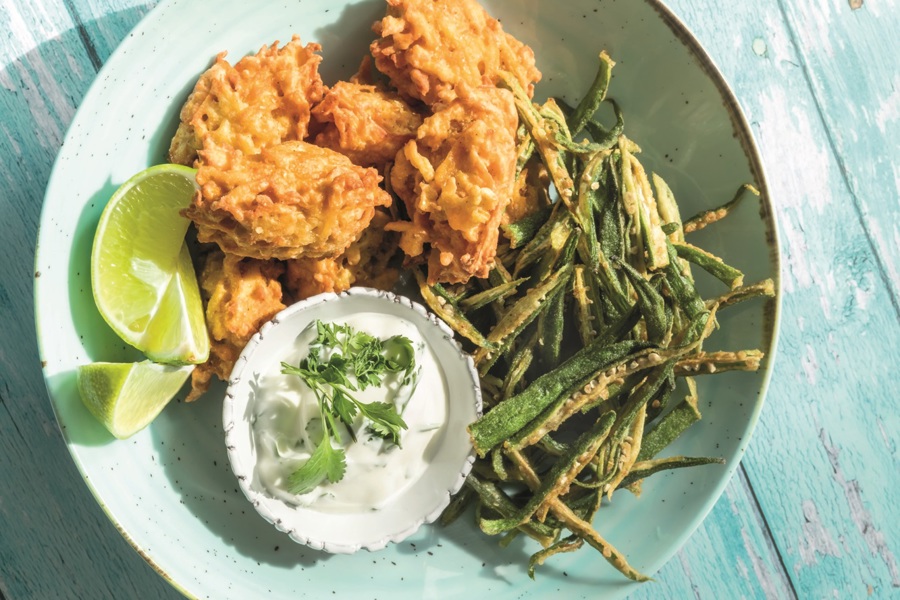 Deep-fried mix of vegetables