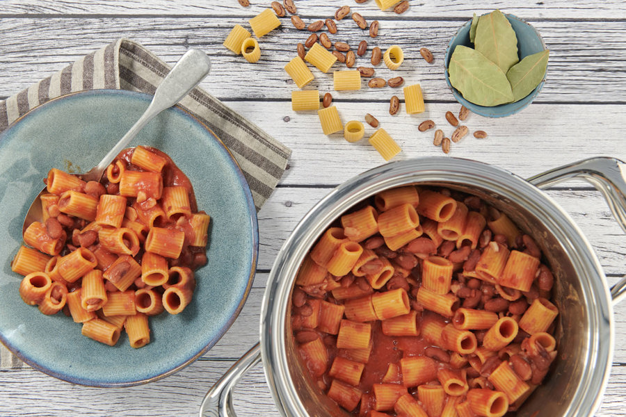 Pasta with Borlotti beans