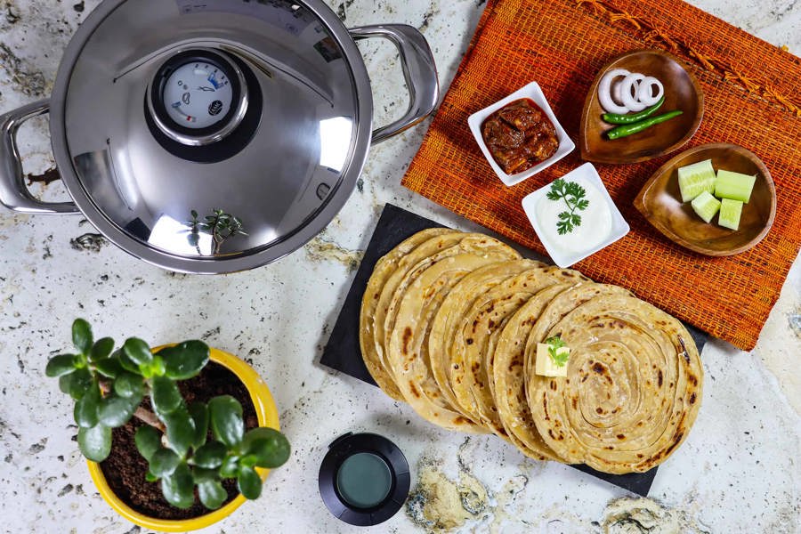 Pão indiano (Laccha Paratha)