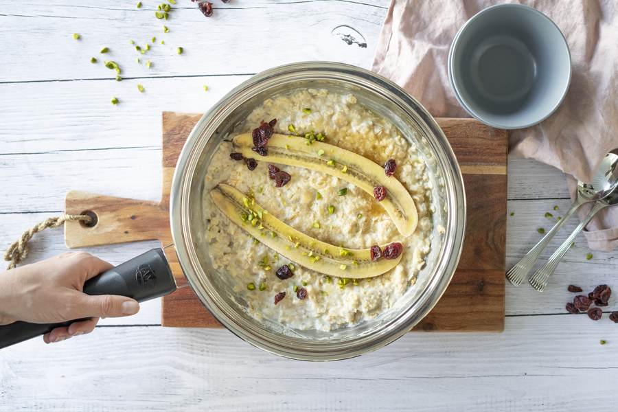 Porridge di banane al forno