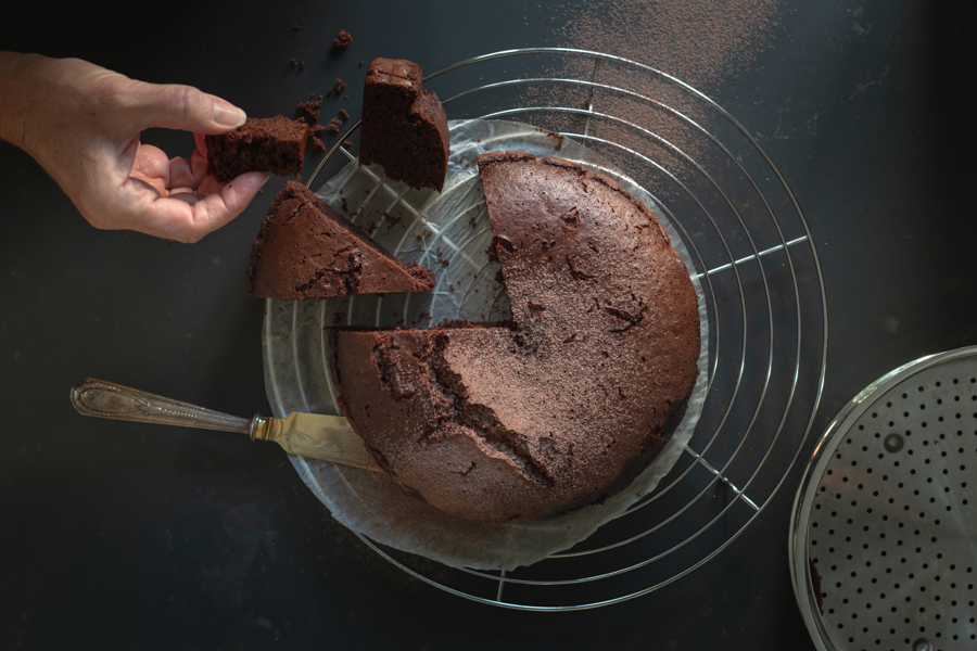 Gestoomde chocoladetaart