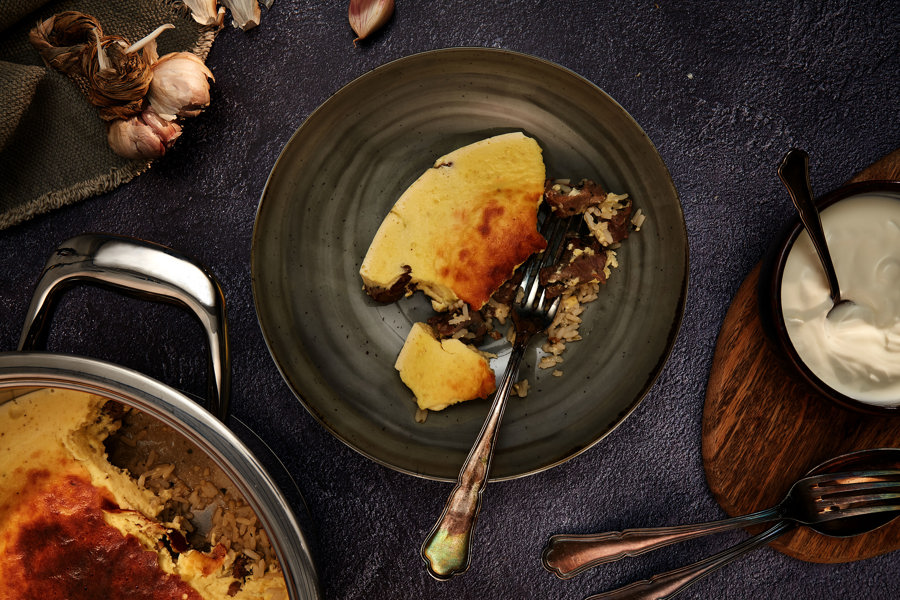 Lamb casserole (Tavë Kosi)