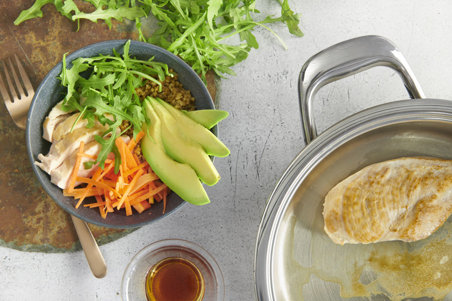 Bulgur bowl with chicken