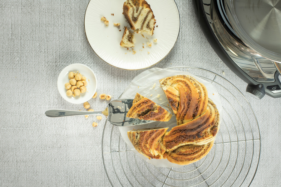 Braided hazelnut pastry