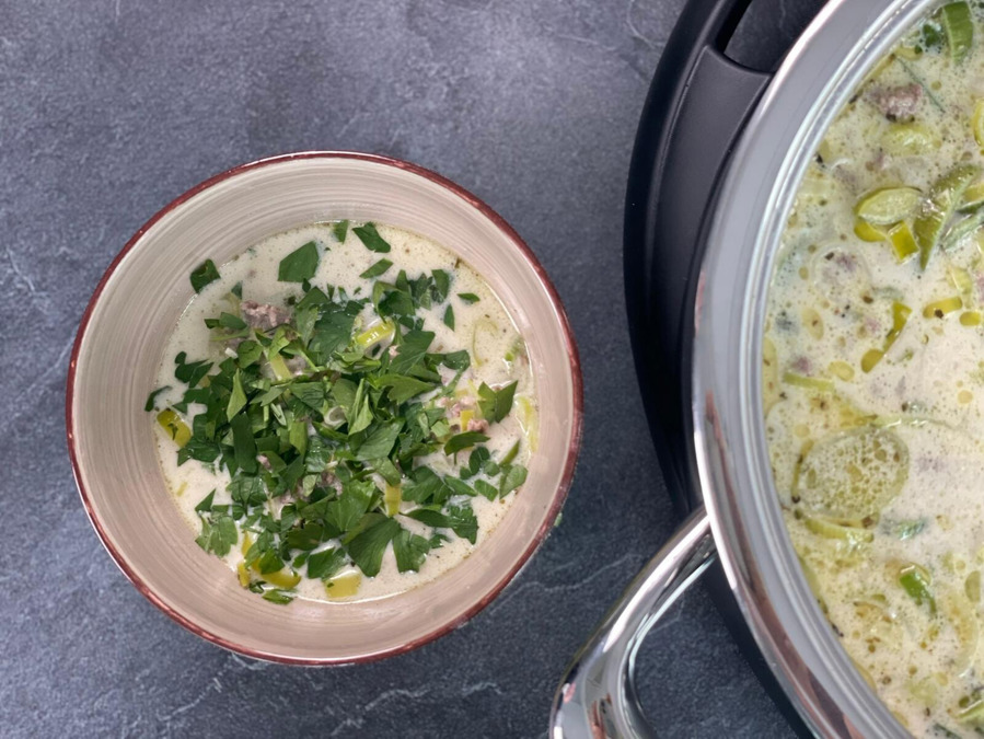 Käse-Lauch-Suppe