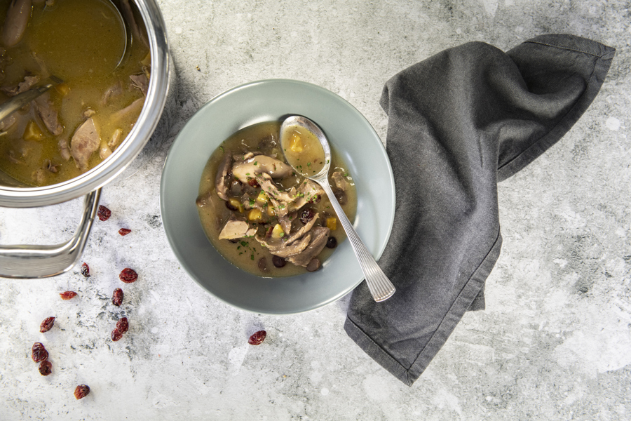 Duck ragout with dried fruit