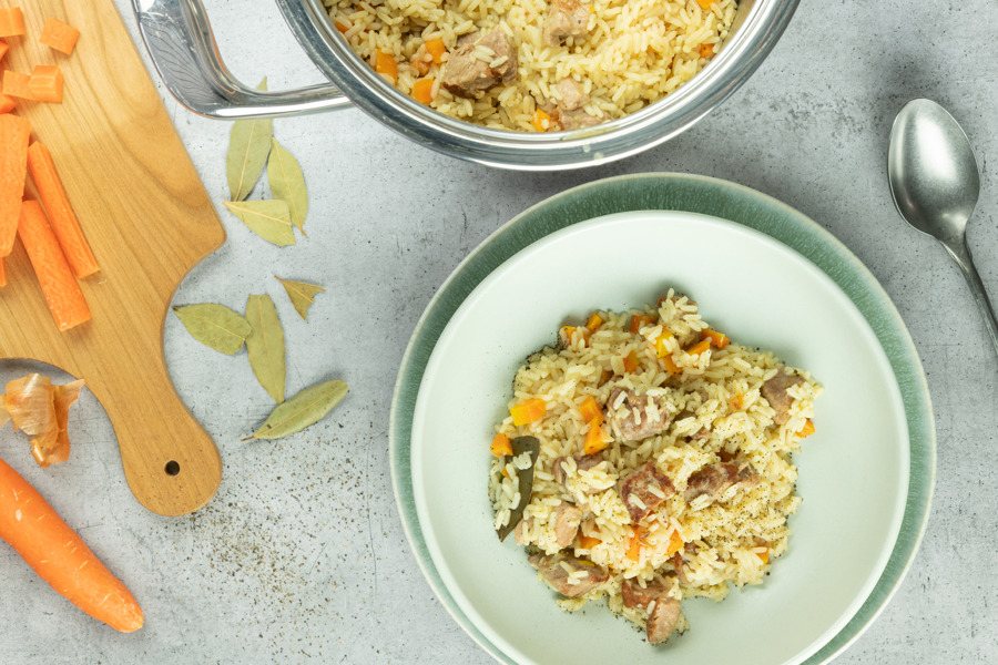 Ruský ryžový hrniec (pilaf)