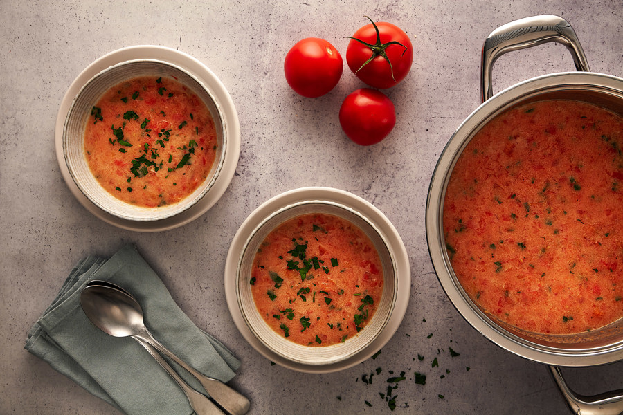 Tomato and orange soup