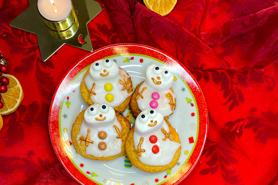 Geschmolzene Schneemannkekse