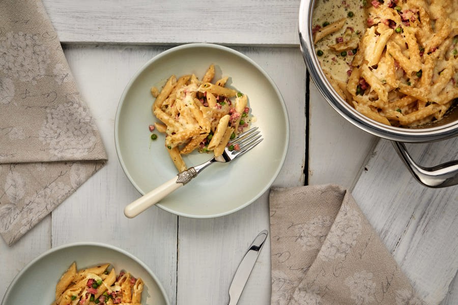 Pasta bake with bacon (AMC4me)