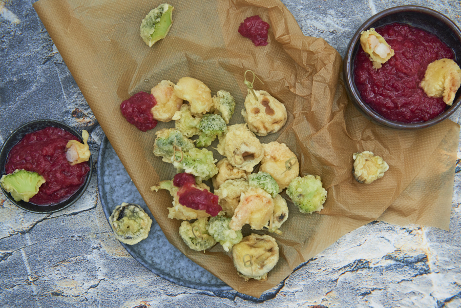 Shrimp and vegetable tempura