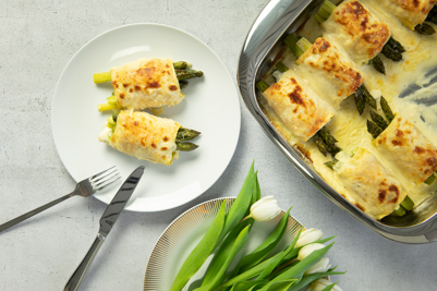 Image of the recipe Cannelloni di pasta fresca con gli asparagi