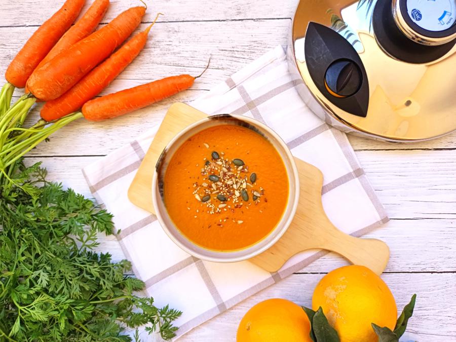 Crema de zanahoria y naranja