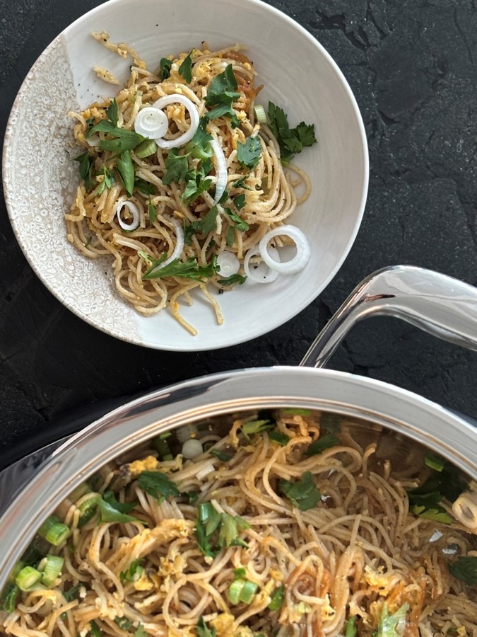 Gebratene Nudeln mit Ei