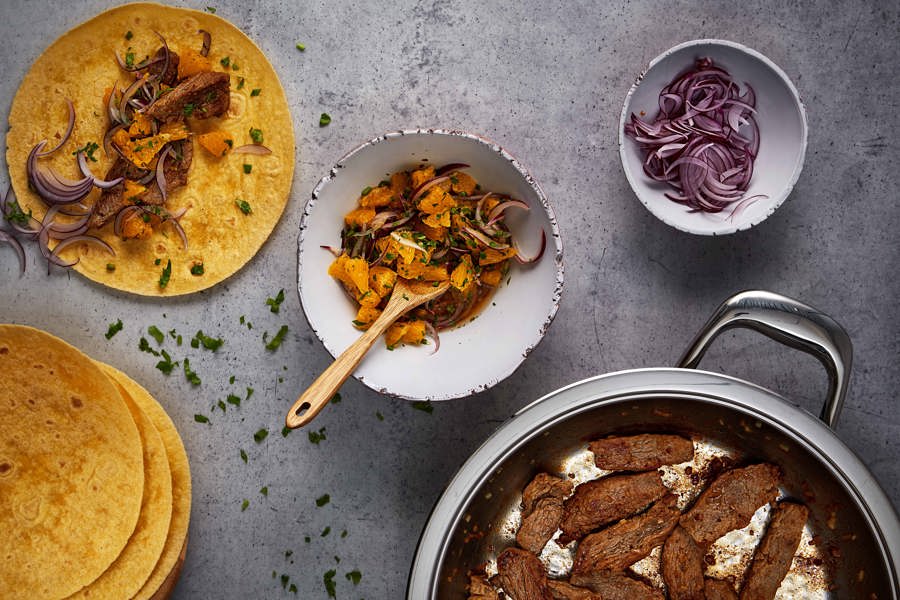 Steak Tacos with Orange Salsa