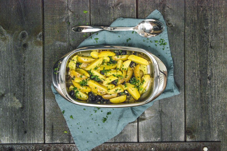 Potato salad with olives