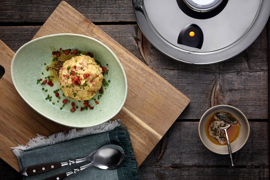 Potato and bacon dumplings