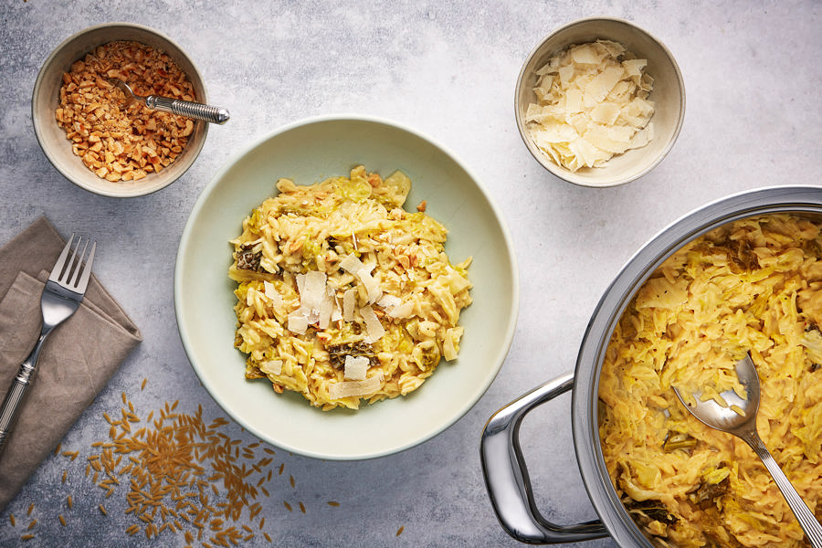 Pastasotto with savoy cabbage