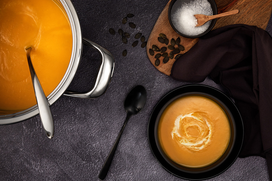 Pumpkin soup with amaretto
