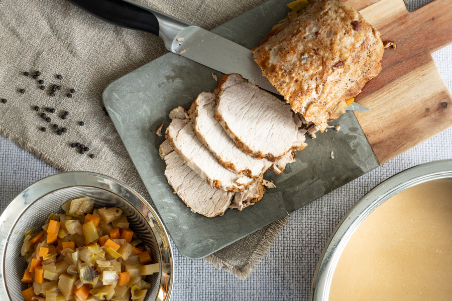 Pork roast (Emmental style)