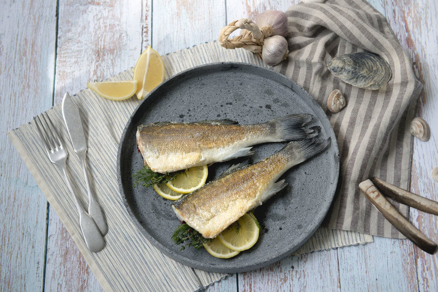 Pan-roasted fish with lemon butter
