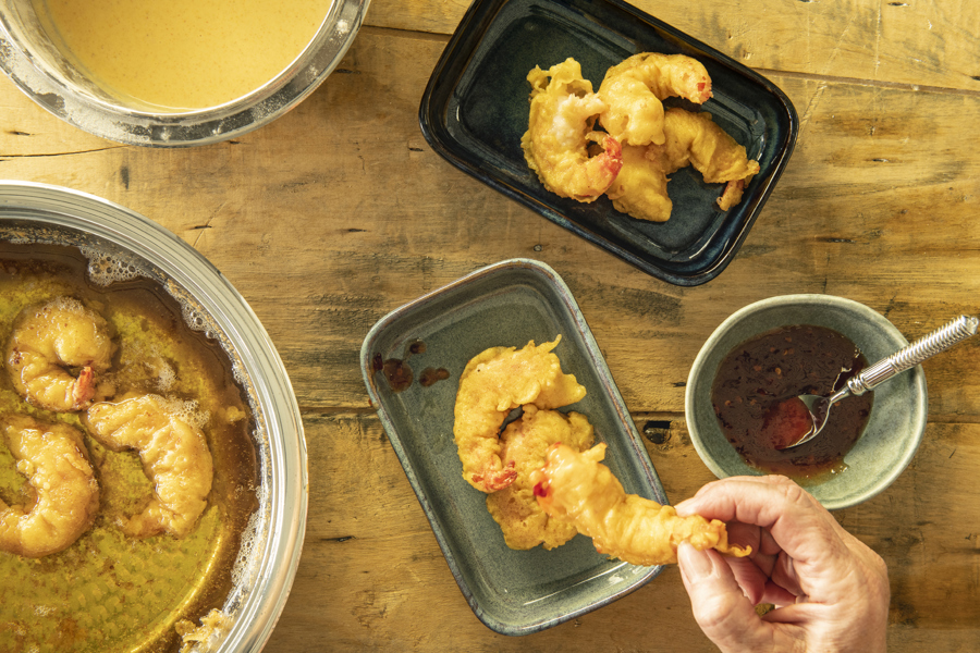 Shrimp in tempura batter