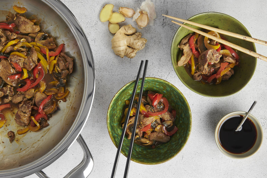 Roasted duck with vegetables