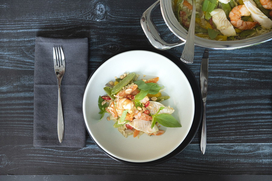 Shrimp and fish platter