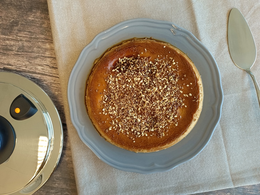 Flan de turrón