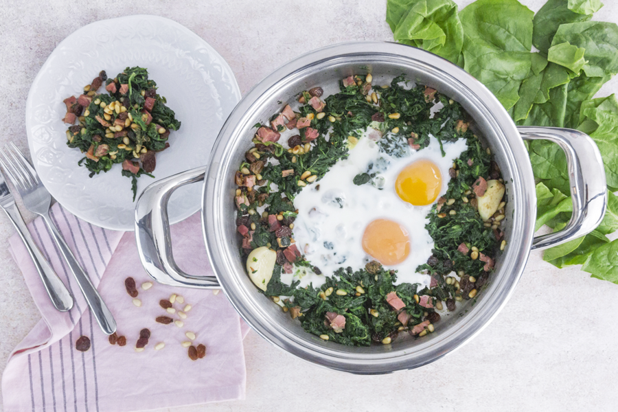 Catalan-style spinach