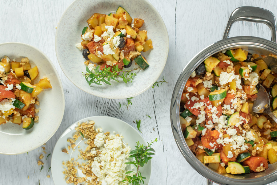 Potato and zucchini stew