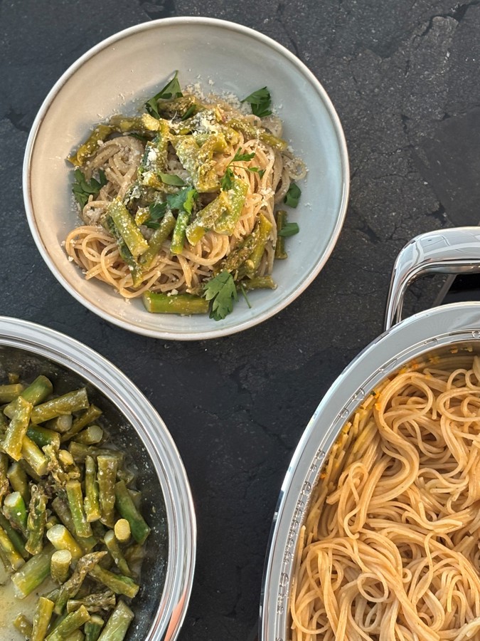 Spargel-Pasta mit Zitronenbutter