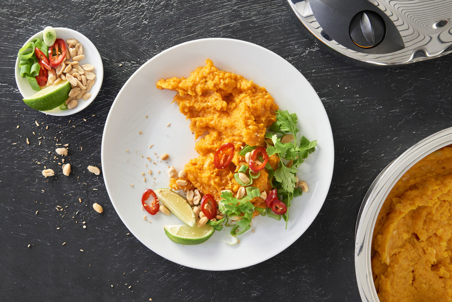 “Thai-style” mashed sweet potatoes with coconut milk