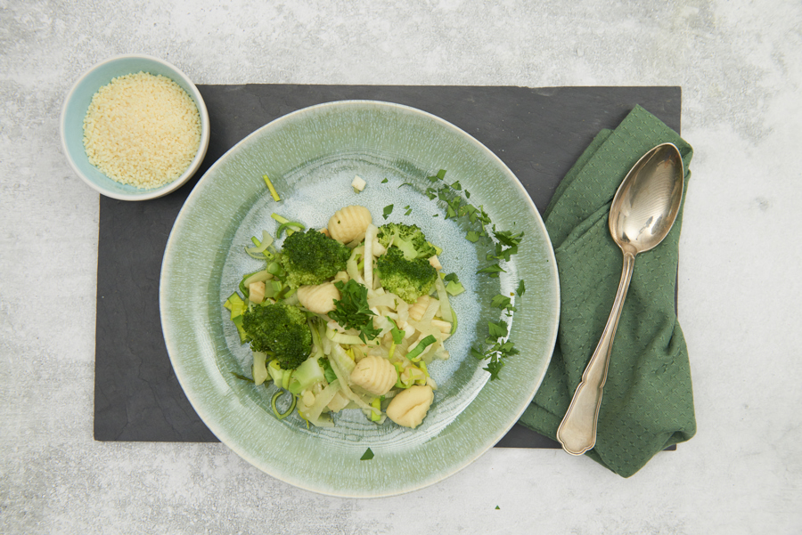 Vegetable stew with gnocchi