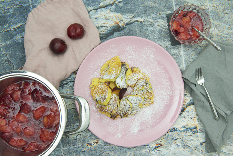 Sächsische Quarkkeulchen mit Pflaumenkompott