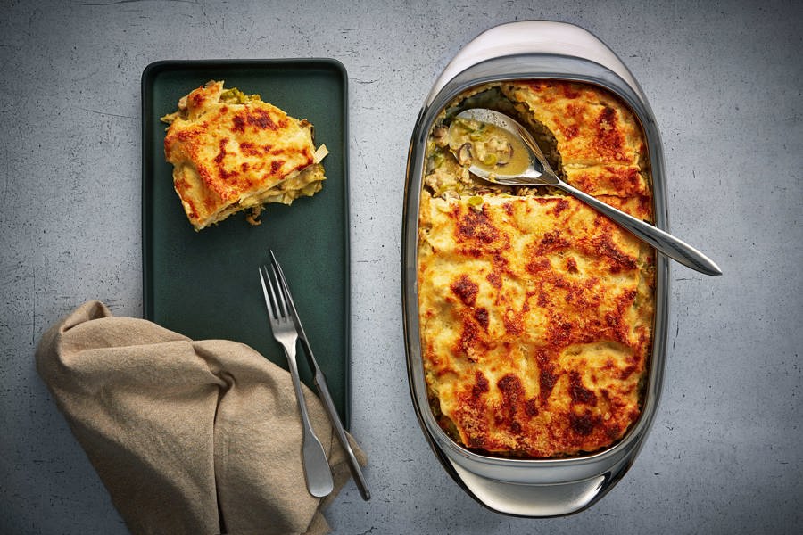 Poultry vegetable lasagna