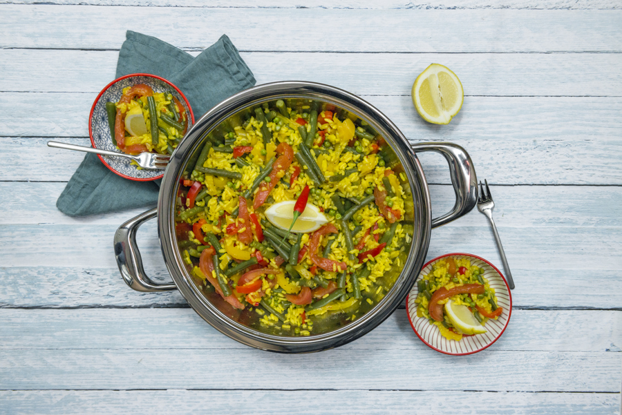 Vegetable paella