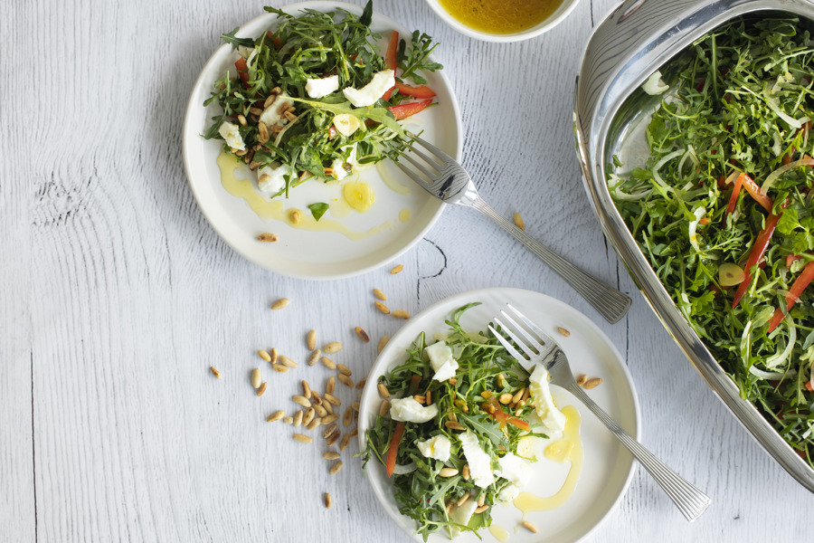 Rucola Salat mit Büffelmozzarella