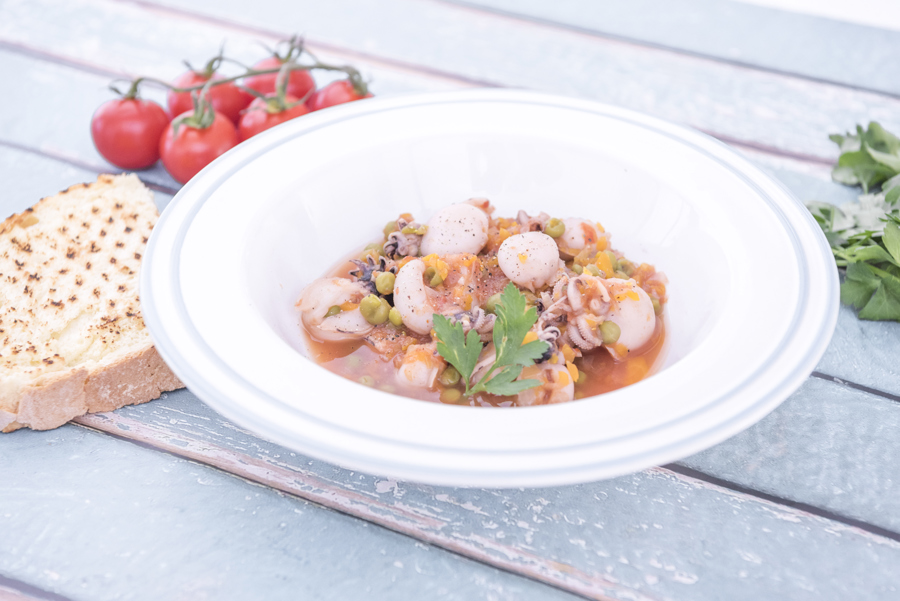 Cuttlefish with peas