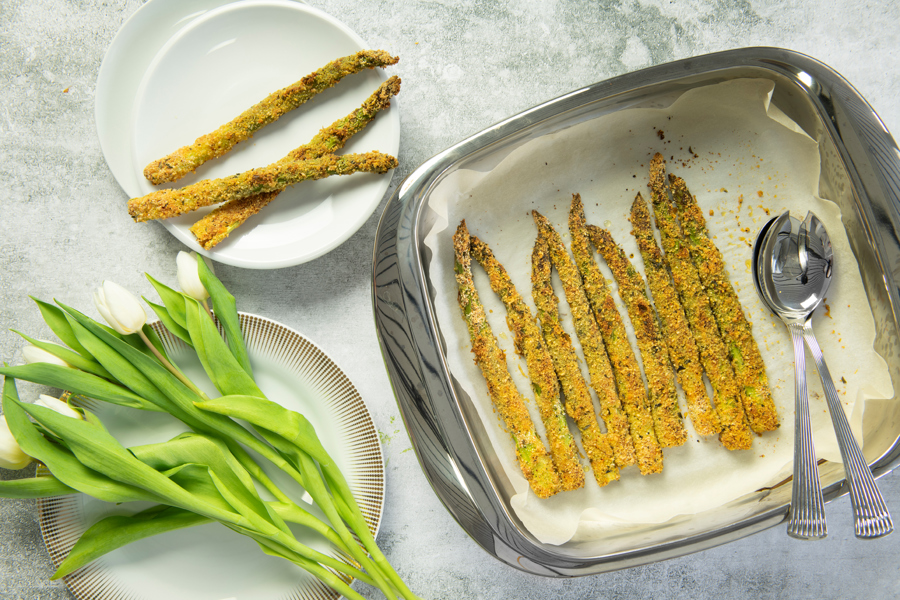 Crispy Parmesan asparagus